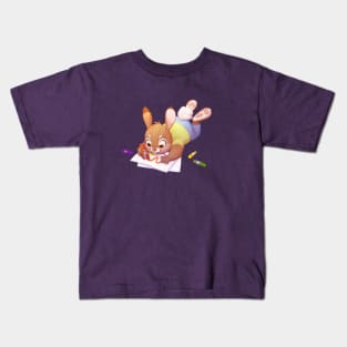 Crayon Bunny Kids T-Shirt